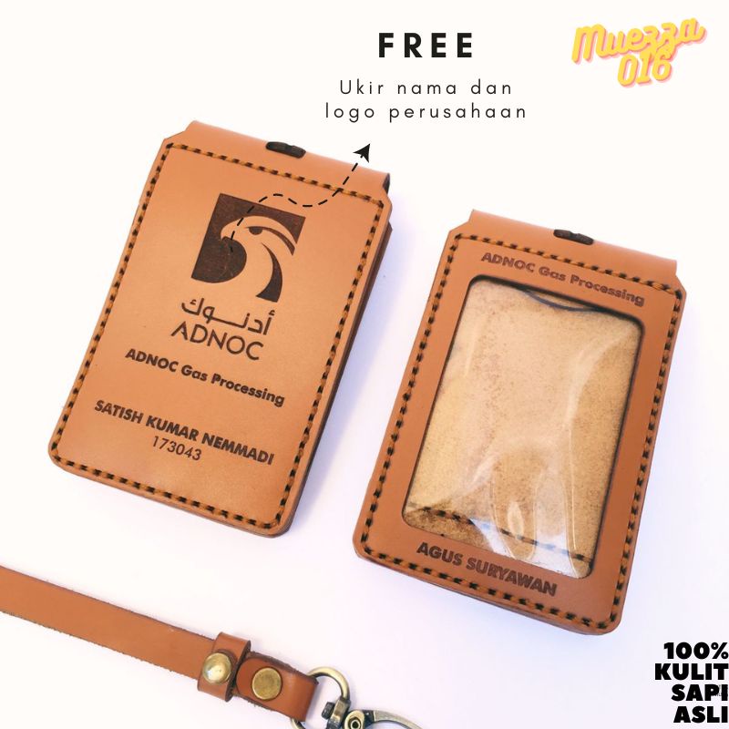 

Gantungan Nametag Kulit ID CARD HOLDER MODEL FLIP