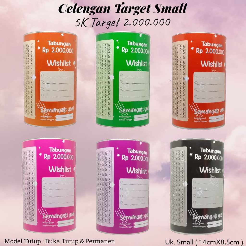 CELENGAN TARGET 5K TARGET 2JT CELENGAN TARGET VIRAL BJKA TUTUP CELENGAN PERMANEN SOUVENIR HADIAH TAB