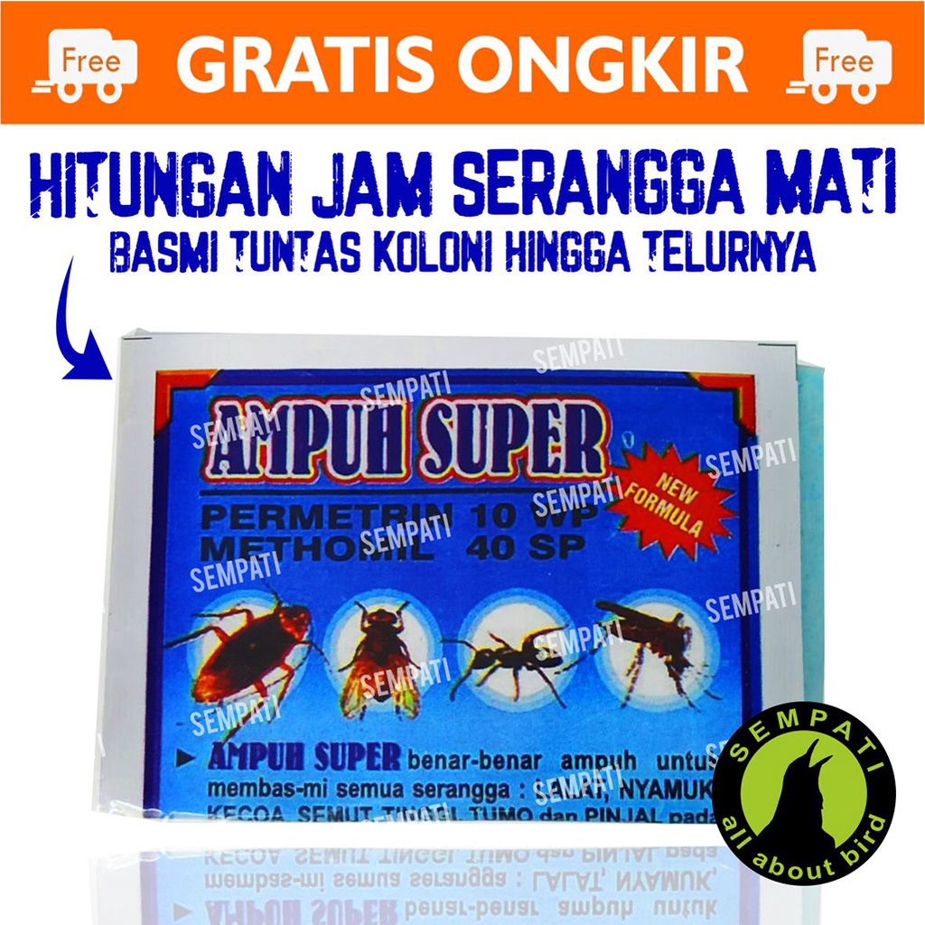 AMPUH SUPER PEMBASMI SERANGGA PADA SAPI KUCING BURUNG ANJING BABI AYAM OBAT PEMBASMI ANTI SEMUT KECOA LALAT NYAMUK KUTU PINJAL TUNGAU BASMI TUNTAS KOLONI SERANGGA DI SANGKAR KANDANG BURUNG APSPR