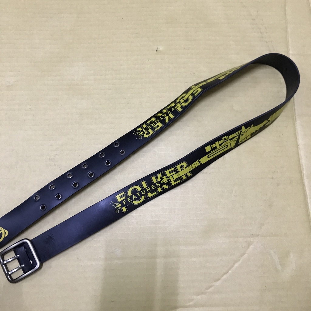 Ikat Pinggang FOLKER Features Yellow Snip not Proshop BlackId Sabuk Belt Original