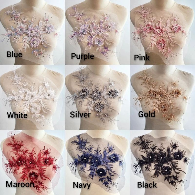 lace renda bordir import 3D