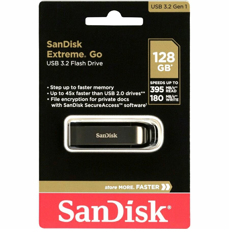 SanDisk Flashdisk Extreme GO USB 3.2 up to 395MBps - 128GB (CZ810)