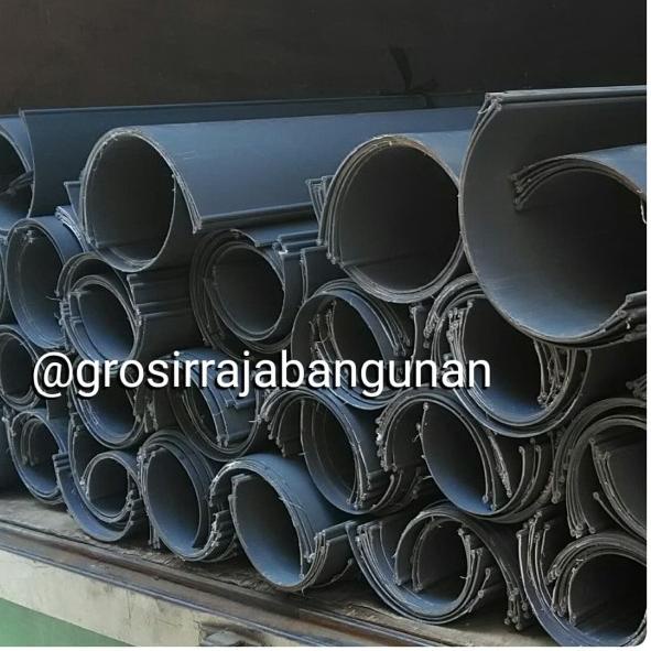 TALANG AIR RUMAH SETENGAH LINGKARAN PVC PANJANG 4 M - Ukuran 6 Inch
