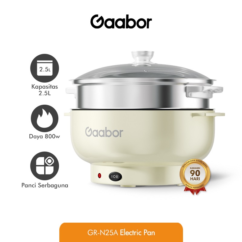 Gaabor Panci Listrik Serbaguna Electric Pot Multifungsi 2,5L /GRN25A