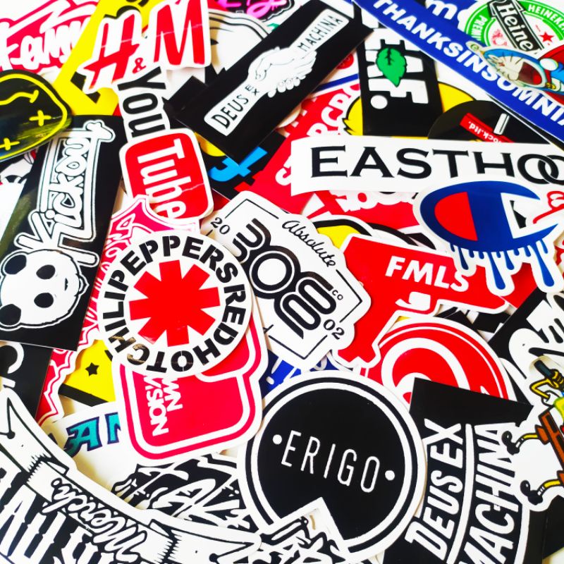 

Paket stiker brand random isi 150 picis