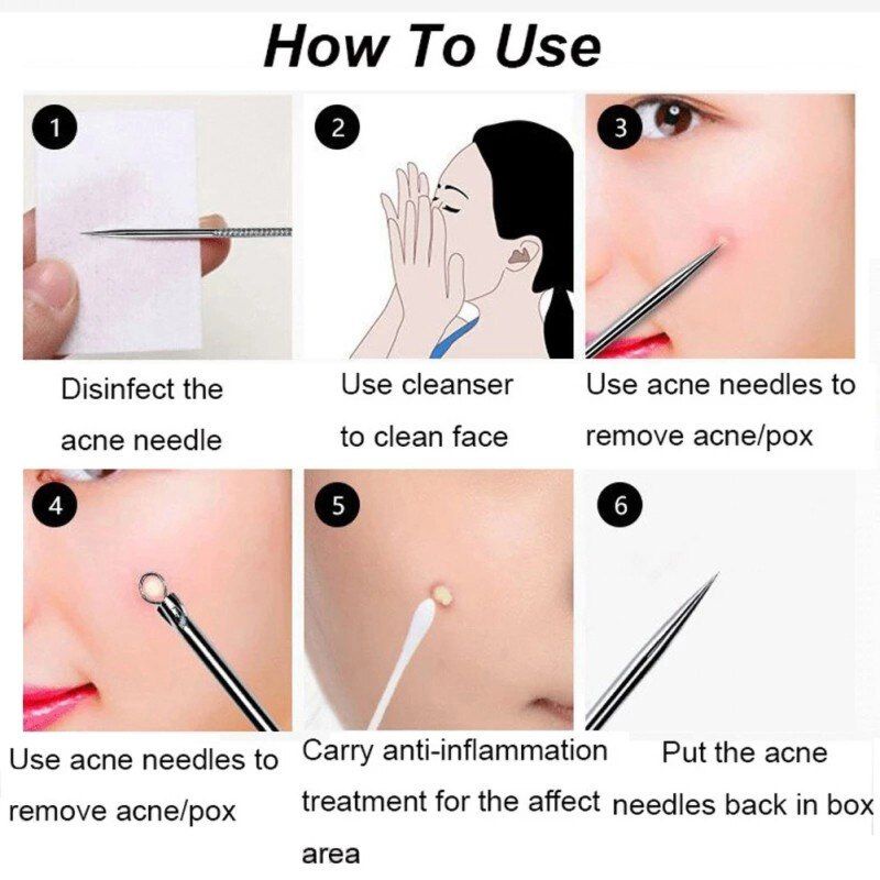 Jarum Pembersih Pemecah Komedo Dan Jerawat