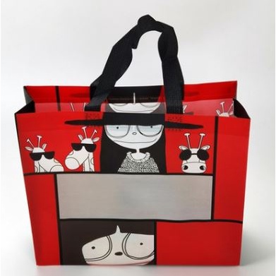 

Paper Bag Kain Motif RED CARTOON M