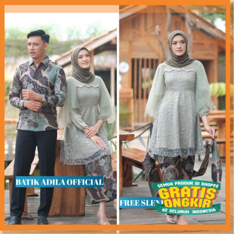 SPESIAL NATAL 2022 Couple Kebaya Modern Baju Wisuda Tunangan Lamaran Terbaru Baju Batik Brokat Coupl