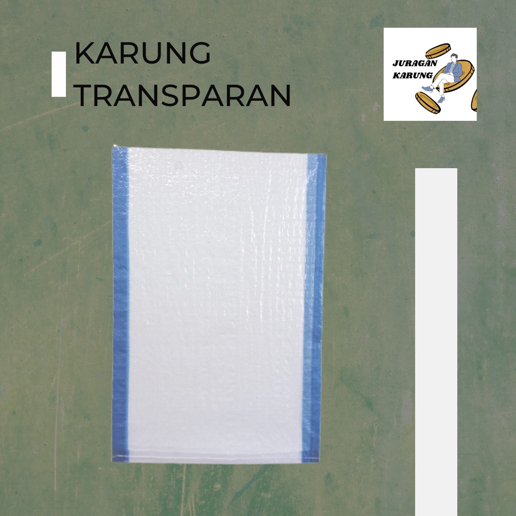 Karung Beras Transparan List Biru Karung Beras TOP karung plastik Jakarta Instant Sameday Karung tra