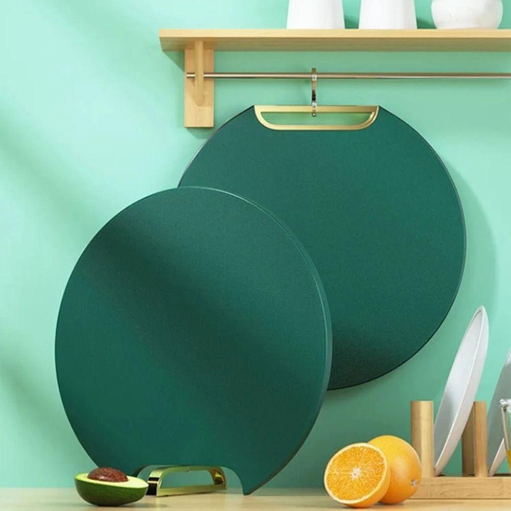 [Elegan] Chopping Block Mudah Dibersihkan Berlapis Emas Multi-Fungsi Dua Sisi Dapat Diputar Dapat Digantung Non-slip Rumah Tangga Antibakteri Aksesoris Dapur Chopping Mat