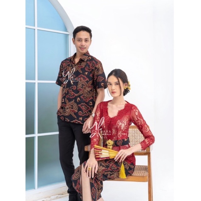 Set Kebaya Couple Semi Sabrina Mawar | Sarimbit Batik