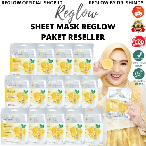 PAKET RESELLER Masker Reglow Skincare Original dr. Shindy 50 Pcs Kirim Seluruh Indonesia