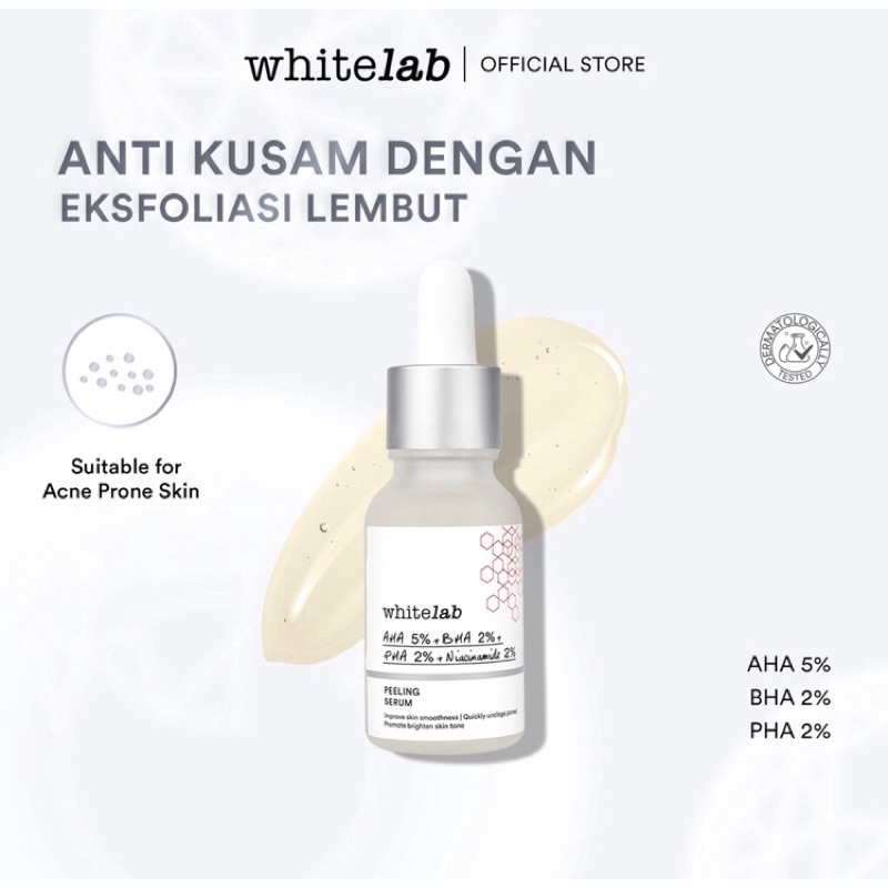 [Share In Bottle] Whitelab Peeling AHA BHA PHA Serum - Serum Eksfoliasi Pengangkat Sel Kuit Mati