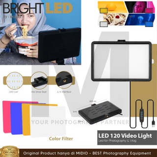 Bright LED PTL Lampu LED 5600K Dimmable 5600K USB lighting Video Live