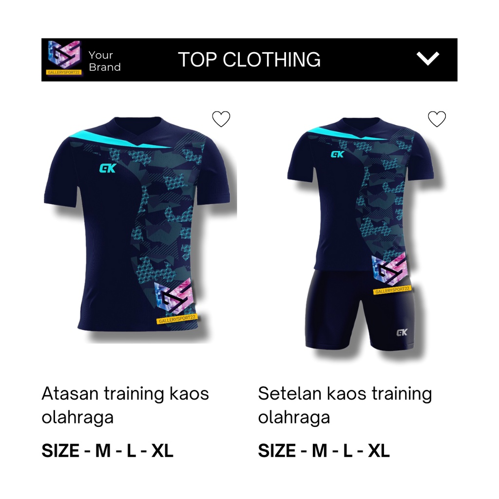 1 SET PAKAIAN OLAHRAGA PRIA BAJU FUTSAL KAOS LARI BAJU JOGGING MURAH BADMINTON VOLLY