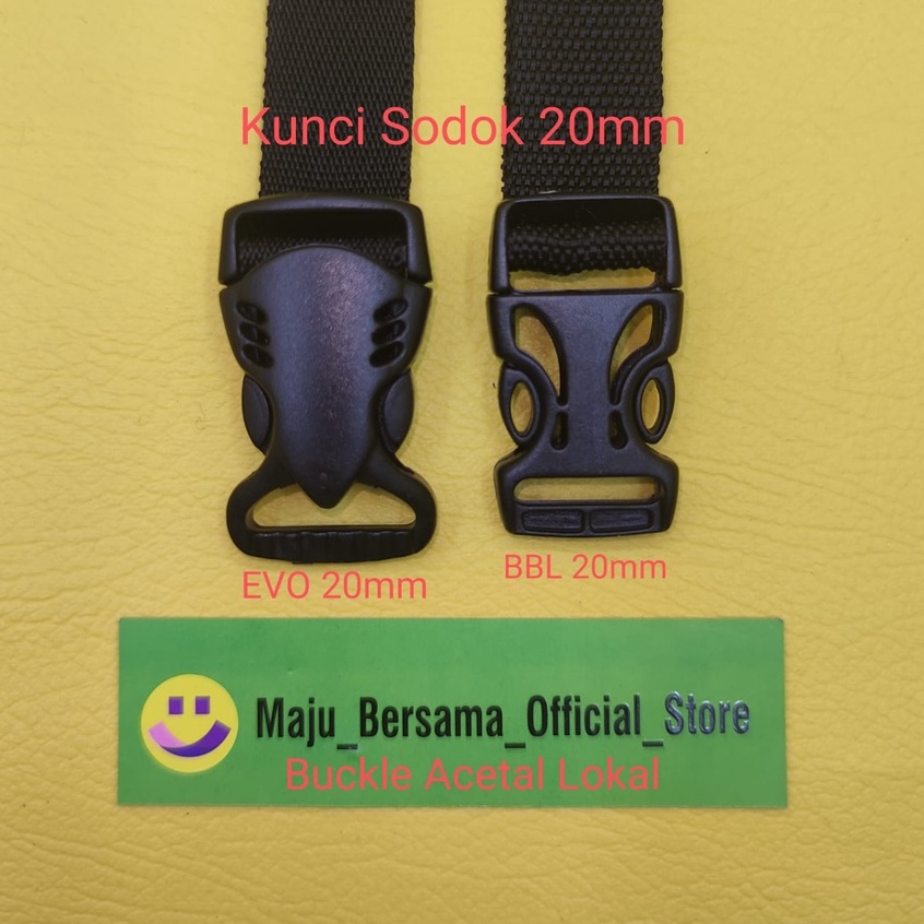 Buckle Acetal Lokal - Kunci Sodok 20mm Buat Ransel / Sendal - SK1