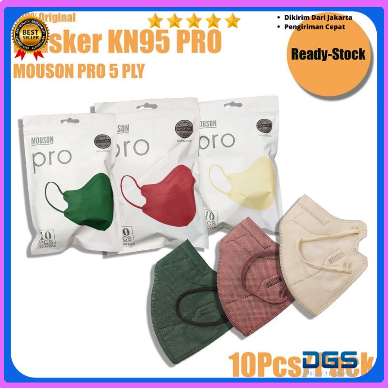 MOUSON PRO Masker 5 Ply isi 10 Pcs KN 95 Disposable Face Mask