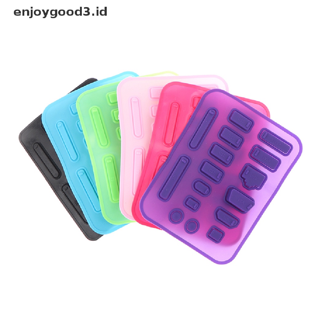 16pcs / set plug Penutup port USB HDMI Bahan Silikon Anti Debu Untuk laptop