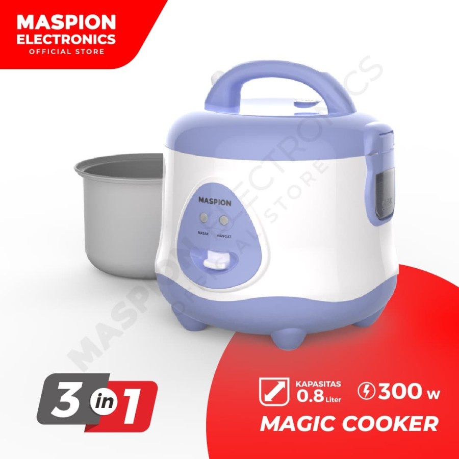 MAGIC COM MASPION EX-0618 RICE COOKER 0,8 LITER EX 0618 PENANAK NASI LOW WATT GARANSI RESMI
