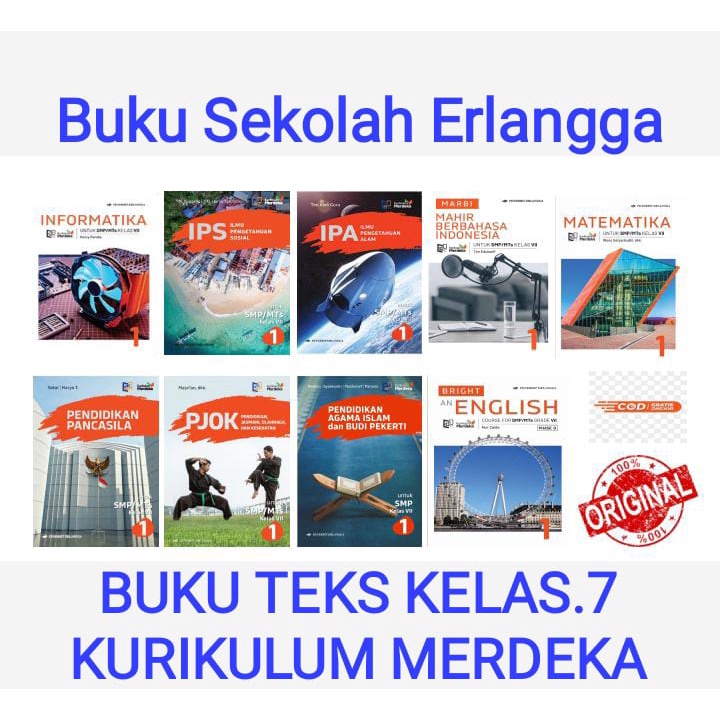 BUKU TEKS SMP ERLANGGA KELAS.7 KURIKULUM MERDEKA + KUNCI JAWABAN