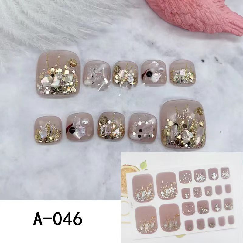 1SET STIKER NAILART KUKU KAKI MOTIF CANTIK GAYA JEPANG  STICKER FEET TOE MOTIF 3D BEST SELLER