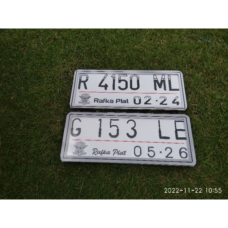 Plat lapis mika warna putih