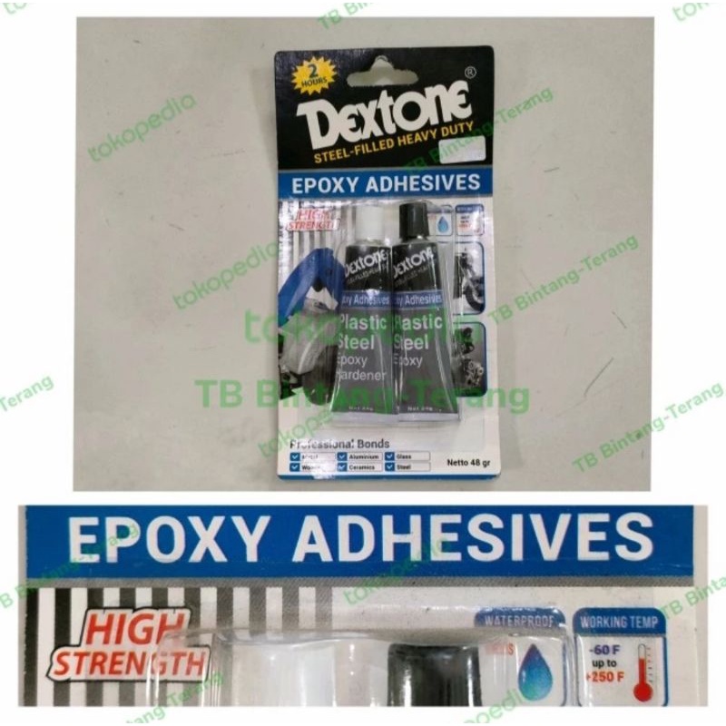 

Dextone Lem Campur 2 Jam Plastic Steel Epoxy 2 House 48 Gram