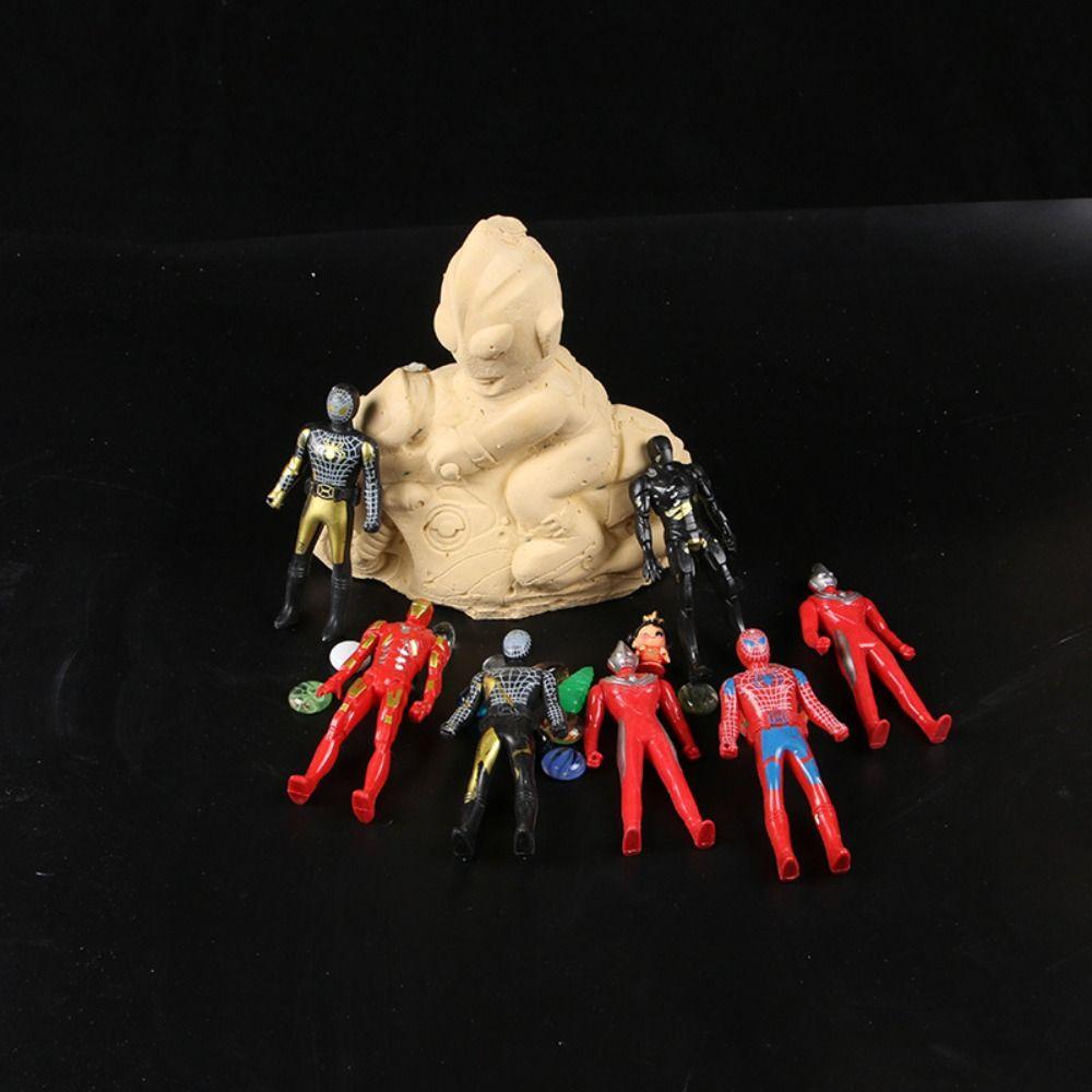 Mainan Gali Harta Karun QUINTON Superhero 1pc Hadiah Sekolah Spaceman Arkeologi Spider-Man Kuromi Gali-out Mineral Mainan Model Kartun Mainan Eksplorasi