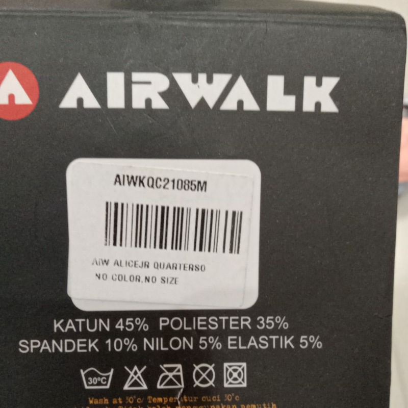 Kaos Kaki Airwalk Alice Jr Quarterso