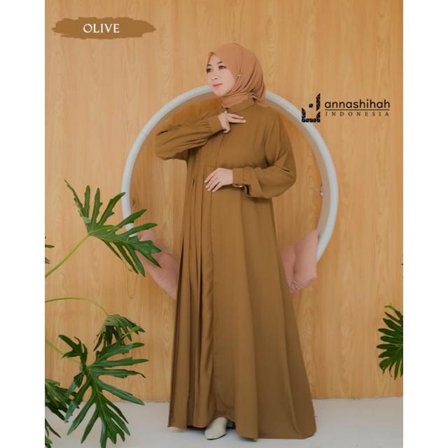 GAMIS BASIC FORTALEZA DRESS EXSLUSIVE ORIGINAL ANNASIHAH/gamis polos/abaya polos