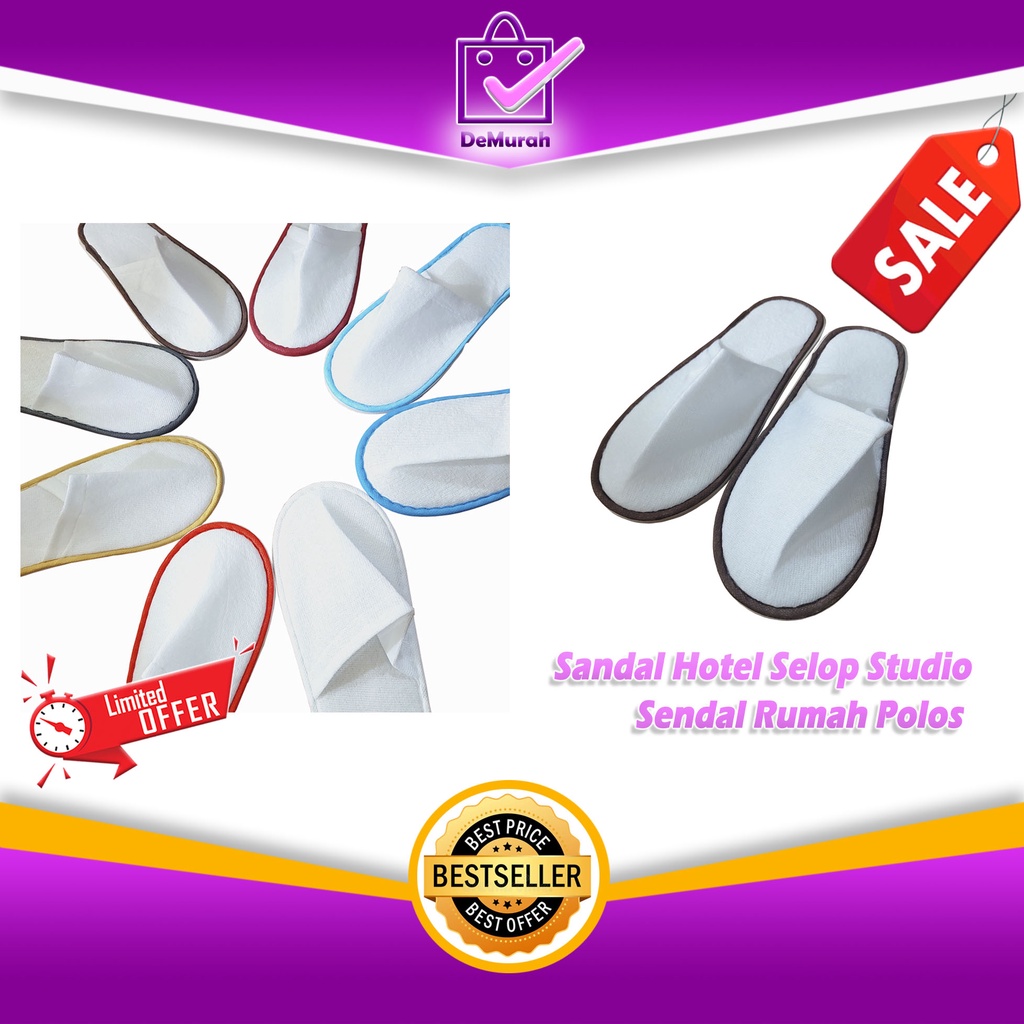Sandal Hotel Selop Studio Sendal Rumah Polos Tebal Indoor Slipper 0849