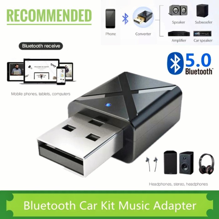 speaker Bluetooth Audio Receiver Transmitter USB untuk PC Car TV Speaker 2in1(F9U8) Speaker Polytron