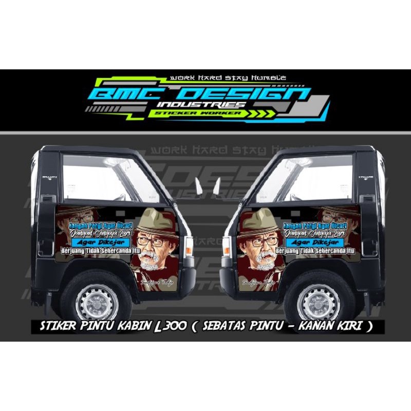 stiker pintu kabin L300, stiker kabin L300