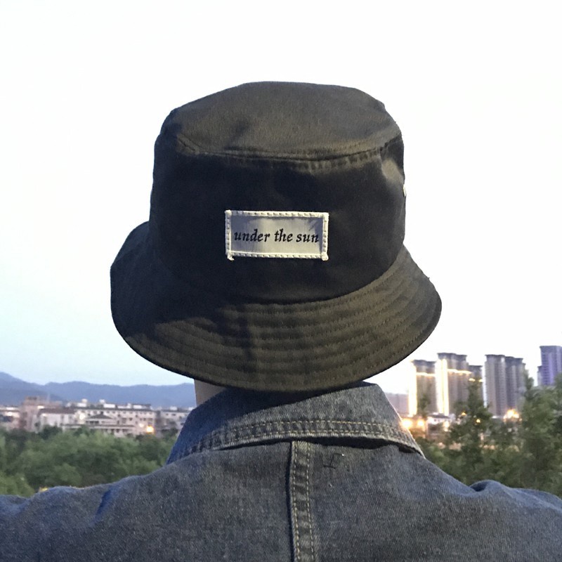 Topi Bucket Motif Bordir Tulisan Gaya Korea Untuk Pria Dan Wanita