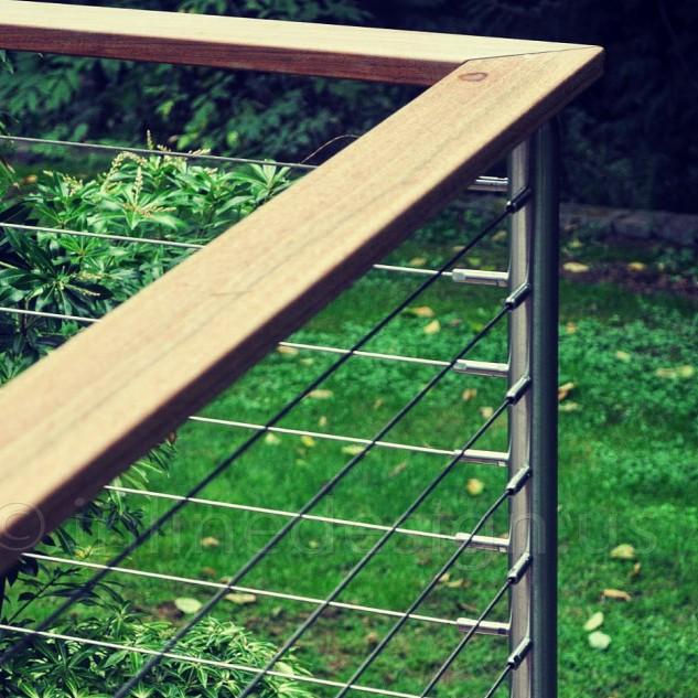 Pagangan Railing Tangga Pagar Hand Rail Kayu Reling Gepeng - kayu merbau