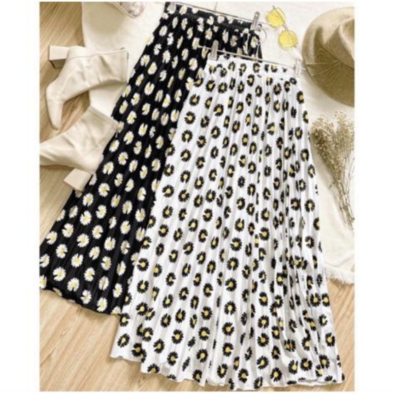 ROK MAXI SKIRT FLORAL PLISKET - DAISY AND DAILY ROK