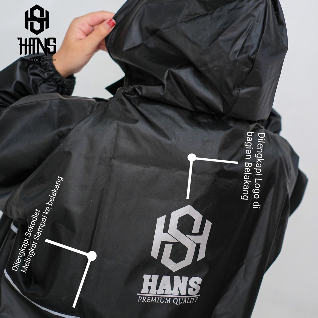Jas hujan setelan baju dan rok bahan tebal kuat anti rembes By HANS