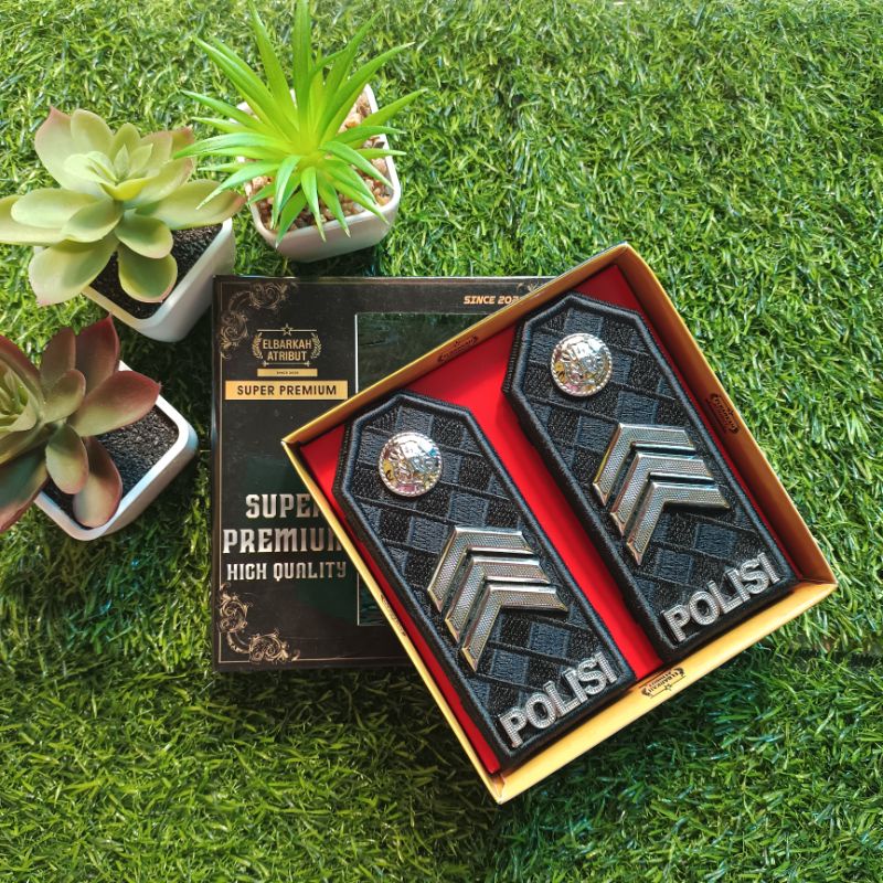 PANGKAT PDU BRIGADIR polisi/atribut polri/atribut polisi bordir akrilik