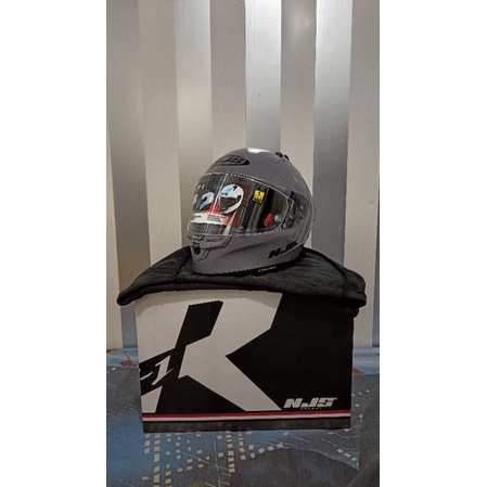 Helm NJS ZX1R ZX-1R SOLID STONE GREY GLOSSY