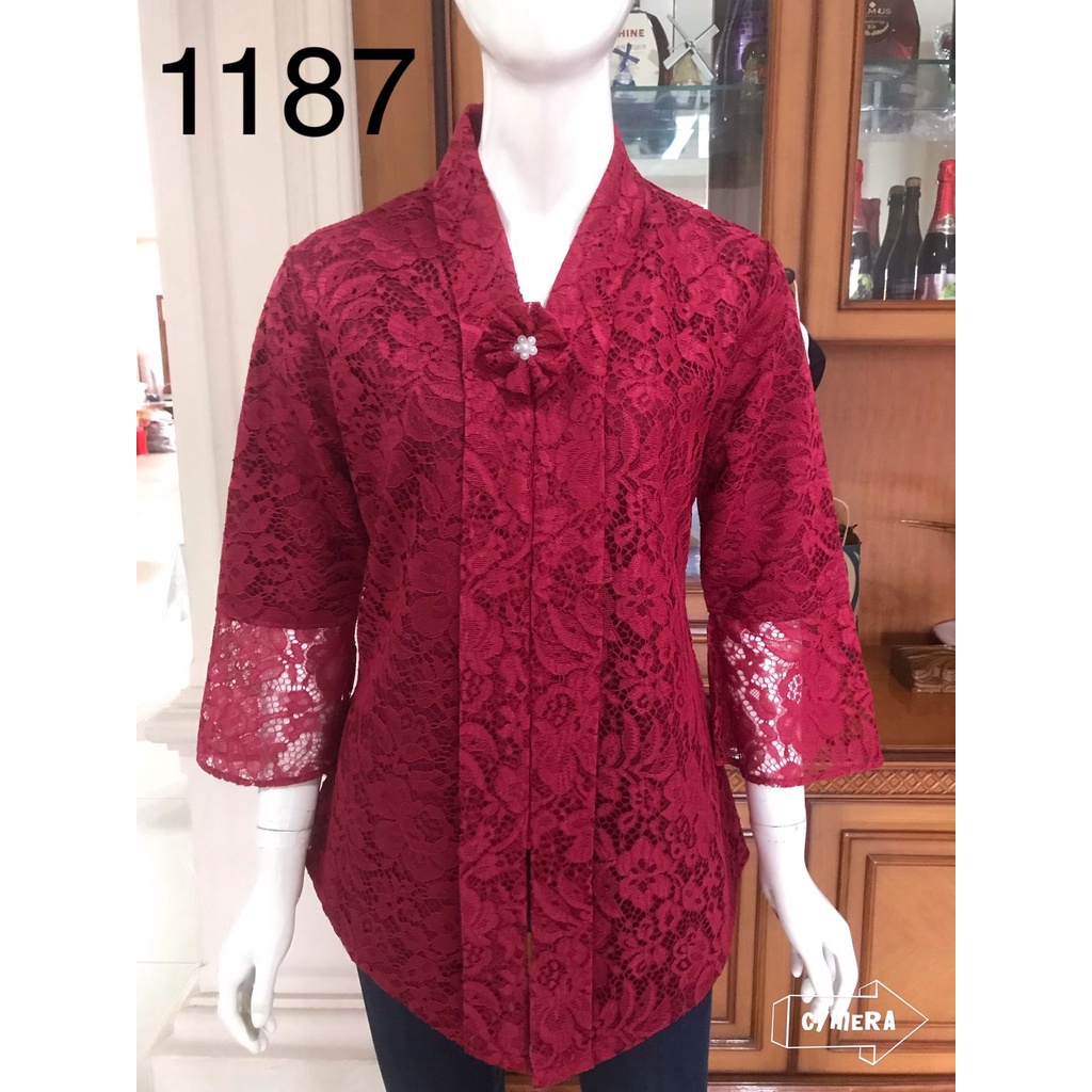 1187 kebaya alexuez full brukat premium kartini marron kartini