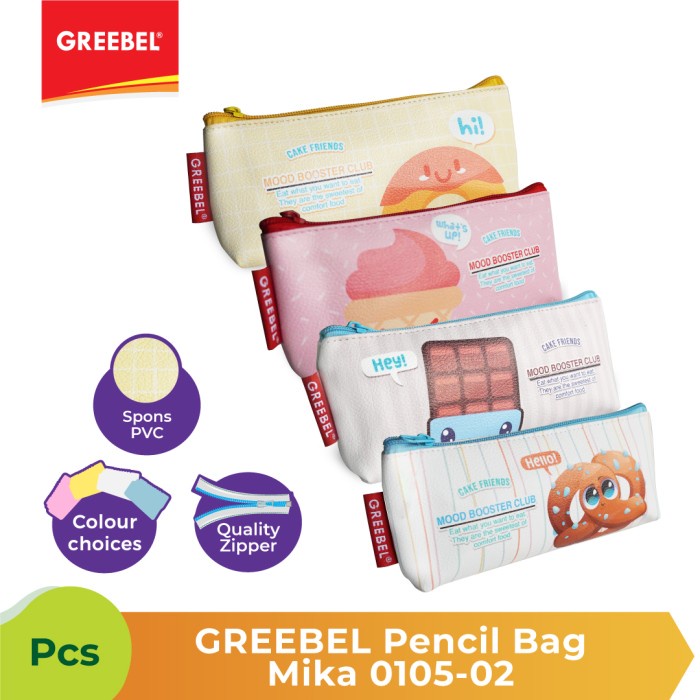 Tempat Pensil Greebel 0105-02 Mika Pencil Bag Bahan Canvas Poly
