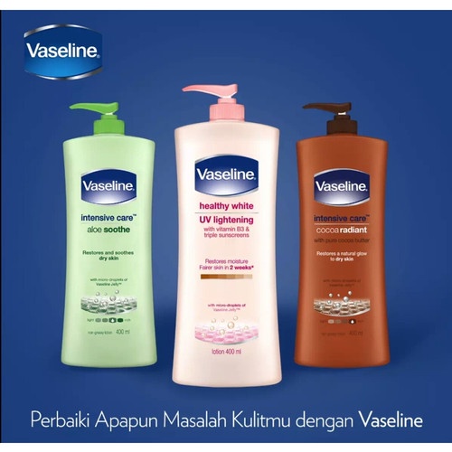 ❤ jselectiv ❤ VASELINE HAND &amp; BODY LOTION - 400ml POMPA | ALL VARIANT - Body Lotion VASELINE