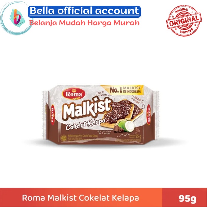 

ROMA Malkist Cokelat Kelapa 95 gr