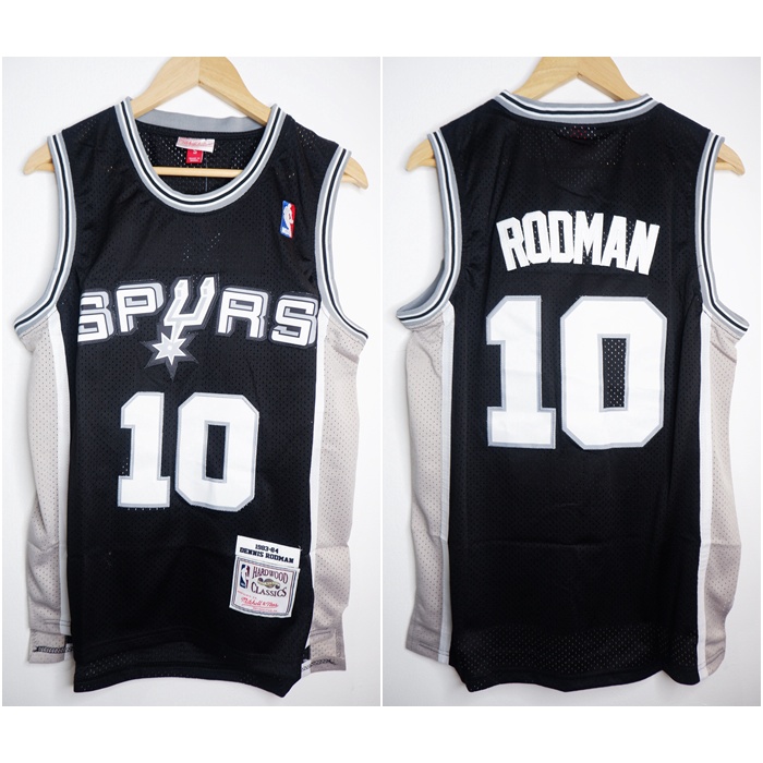 JERSEY BASKET NBA CLASSIC HWC SPURS #10 DENNIS RODMAN HITAM MITCHELL&NESS