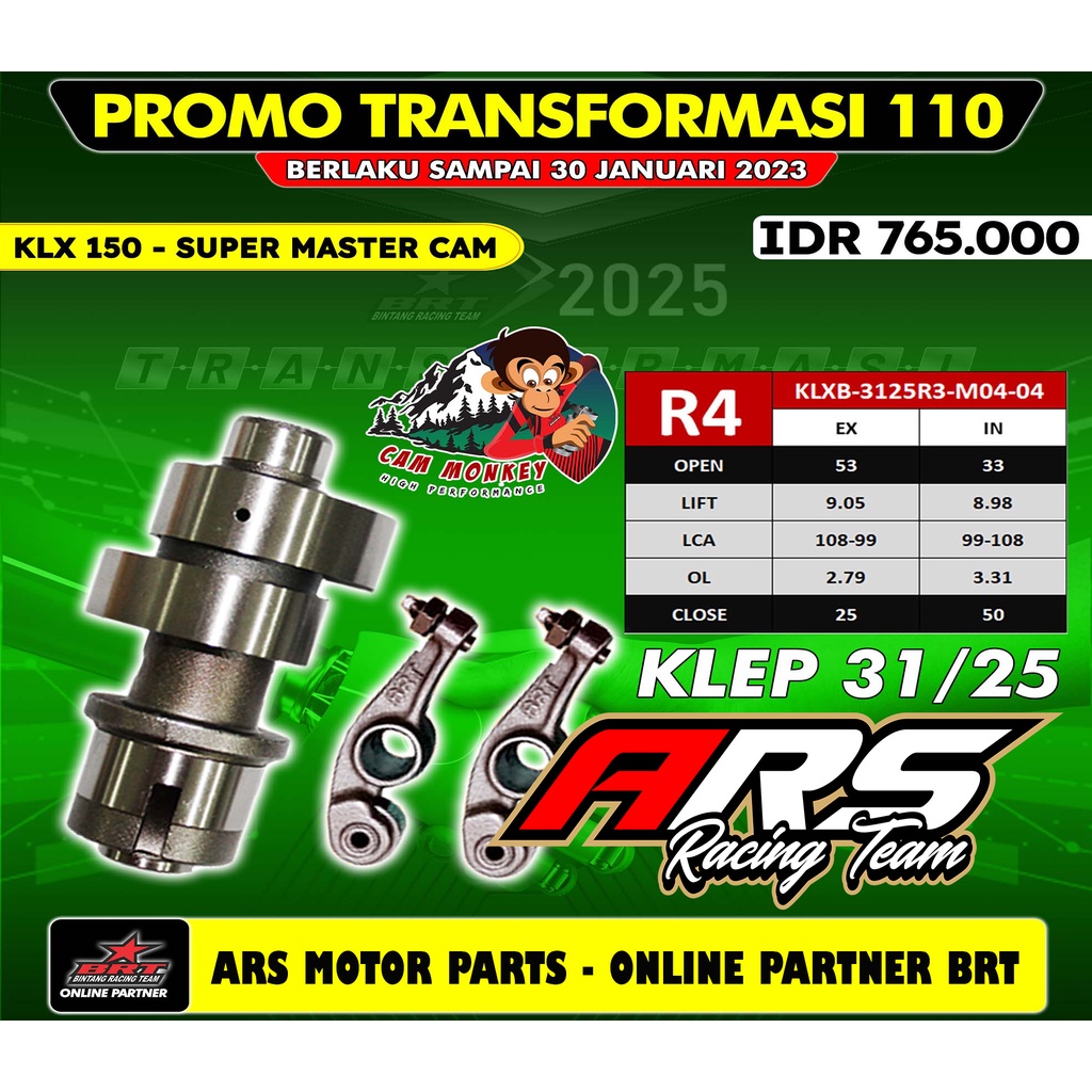 NOKEN AS BRT + RRA Pelatuk Roller KLX 150 D-Tracker R4 KLEP 31/25