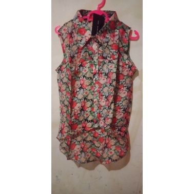 blouse atasan wanita sifon yukensi baju pakaian wanita bunga