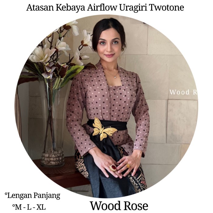 Atasan Kebaya Airflow Uragiri Twotone Lengan Panjang