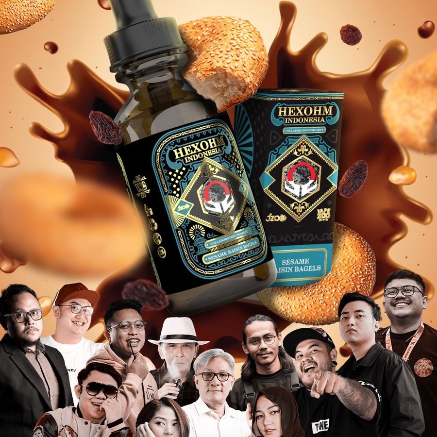 SUDAH CUKAI 2023 Hexohm V2 Sesame Raisin Bagels 60ML by Hexohm Indonesia x Zoo - Liquid LUNAR