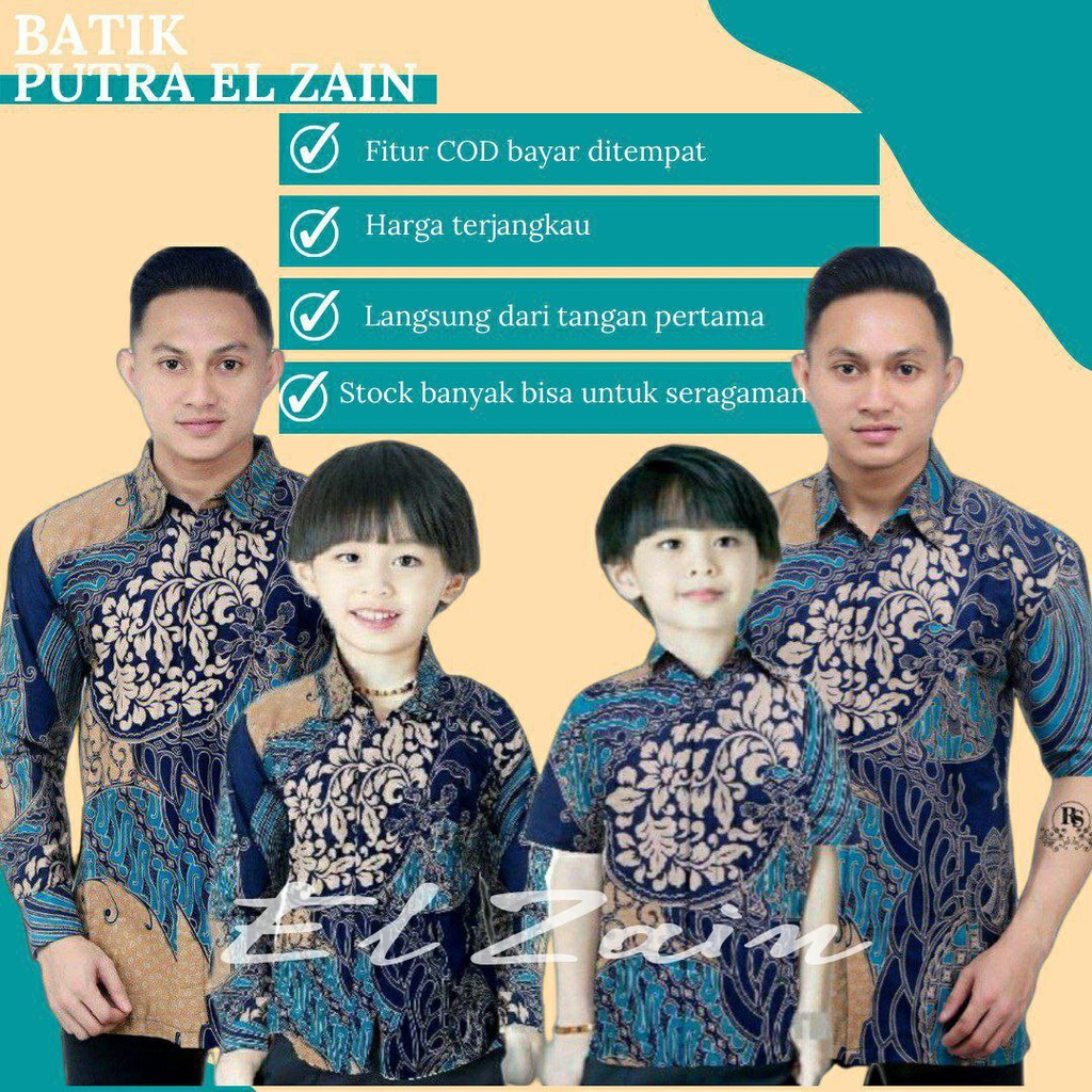 Bati Cap Toska Batik Biru TERBARU Couple sweet || couple batik ayah dan Batik anak cowok BATIK Toska Batik Terbaru Batik 2022