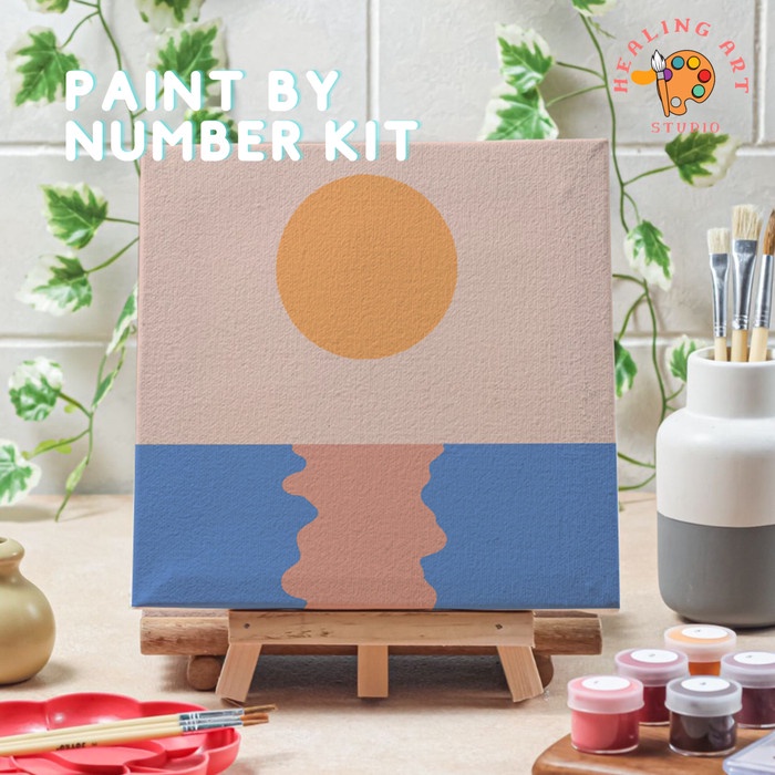 

Paint By Number Lukisan Sunset Canvas 20X20 Cm / Painting Kit